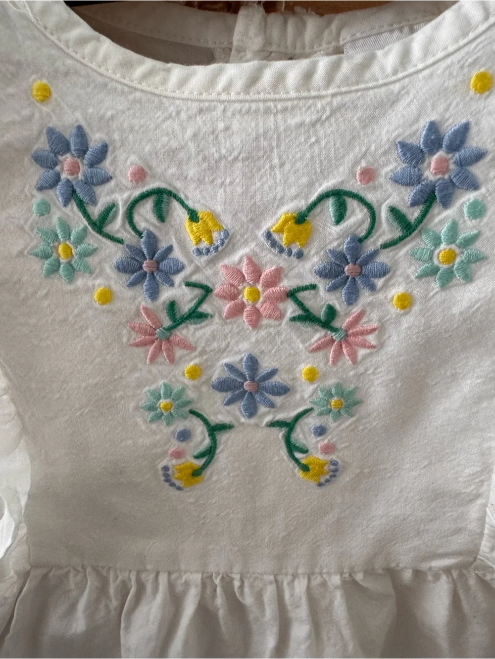 Carter's White Infant Dress with Pastel Floral Accents